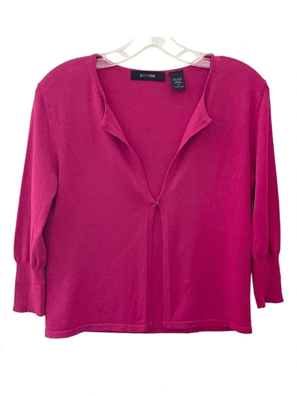 Express Y2K Hot Pink Knit Cami Cardigan Sweater Set Size Small